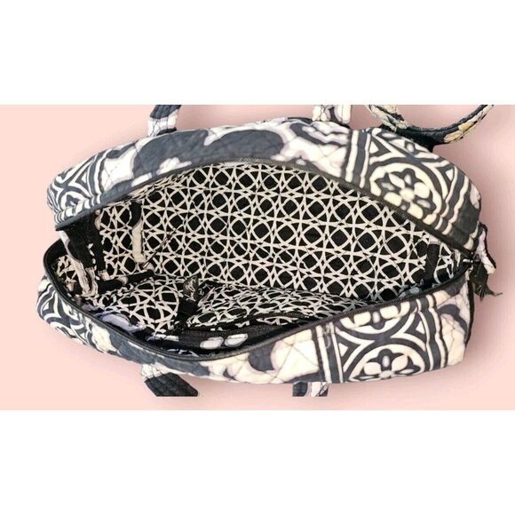 Vera Bradley Night & Day Retired Pattern Small Duffle Bag lots of pockets Purse - Picture 6 of 14